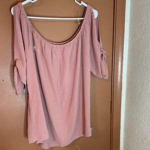 Mauve Off Shoulder Shirt